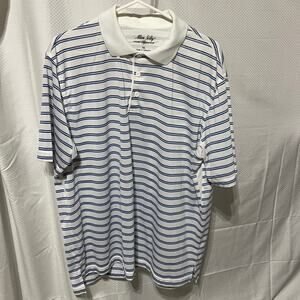 Allen Solly xl white navy performance polo euc